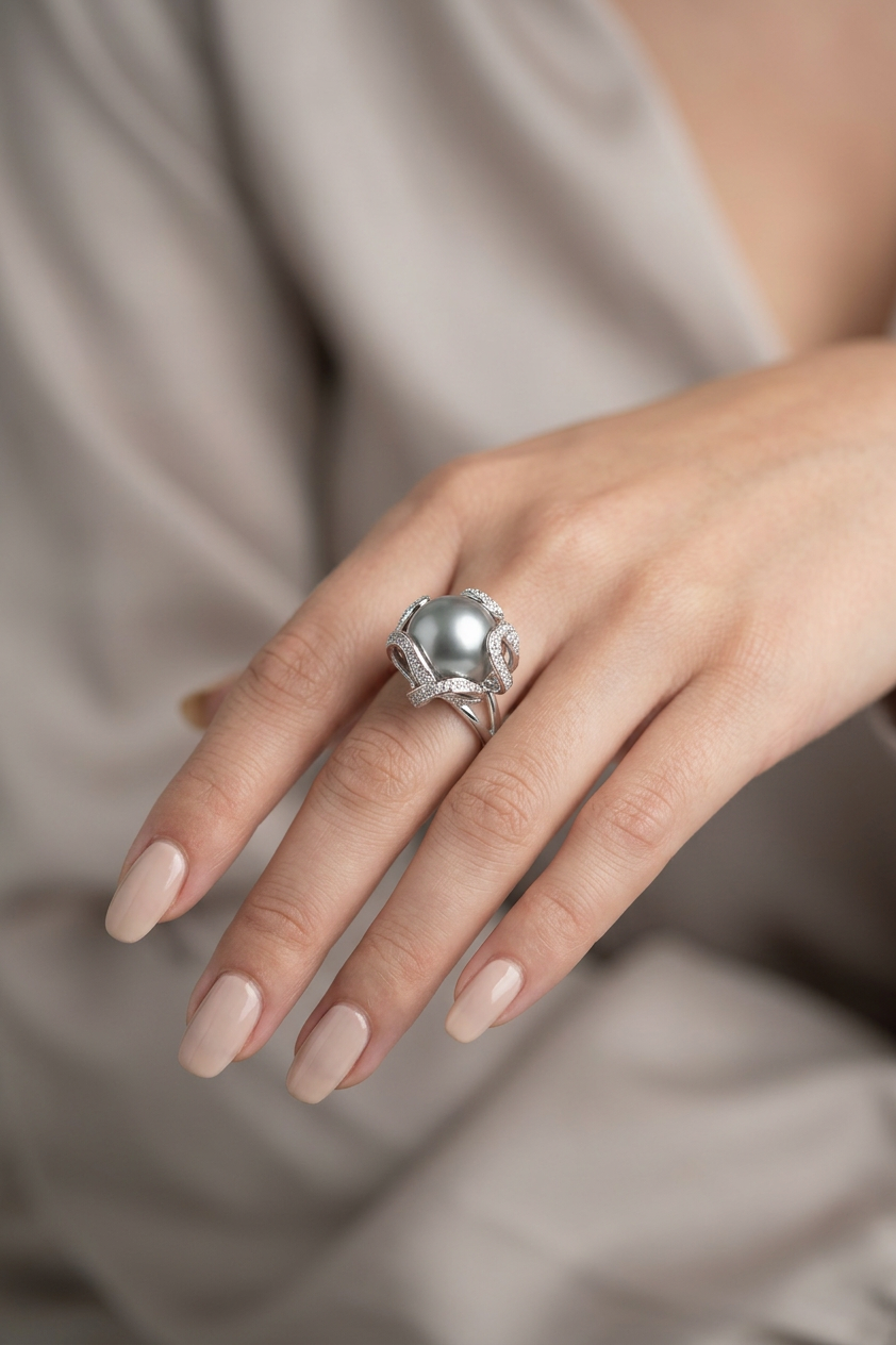 Audrey Silver Pearl